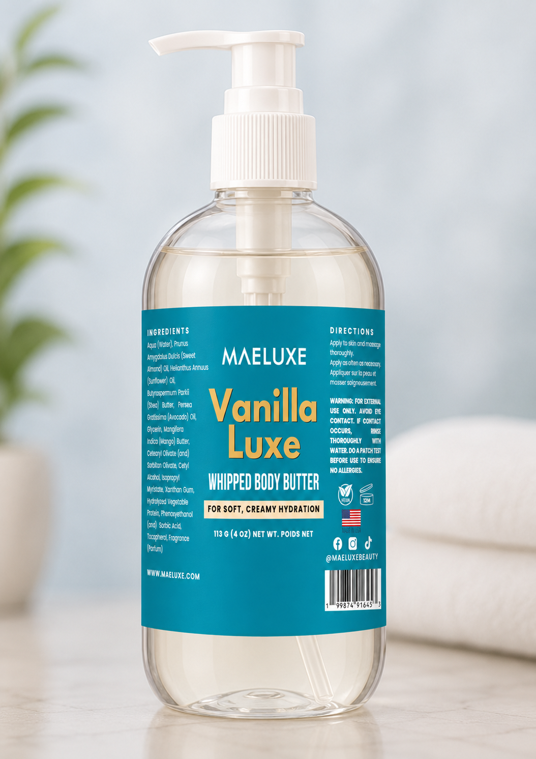 MAELUXE Vanilla Luxe Nourishing Body Oil