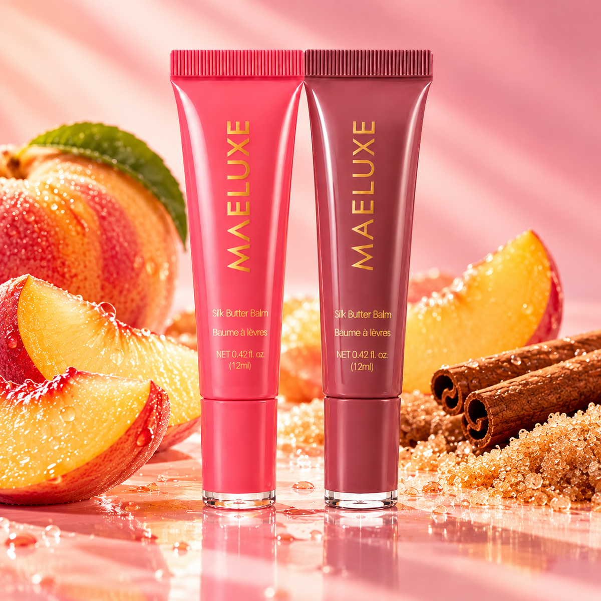 Sugar Spice + Peach Nectar Silk Butter Balm Duo