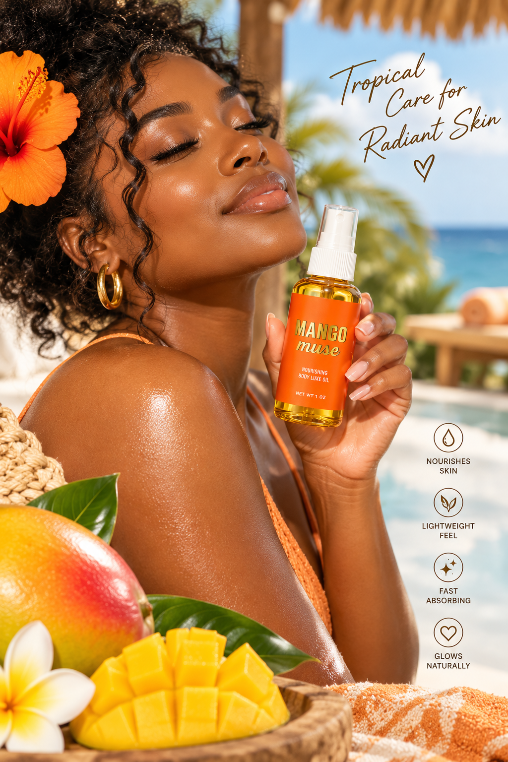 MAELUXE Travel Size Body Oil – 1 oz Moisturizing Body Oil for Glowing Skin | 5 Scents