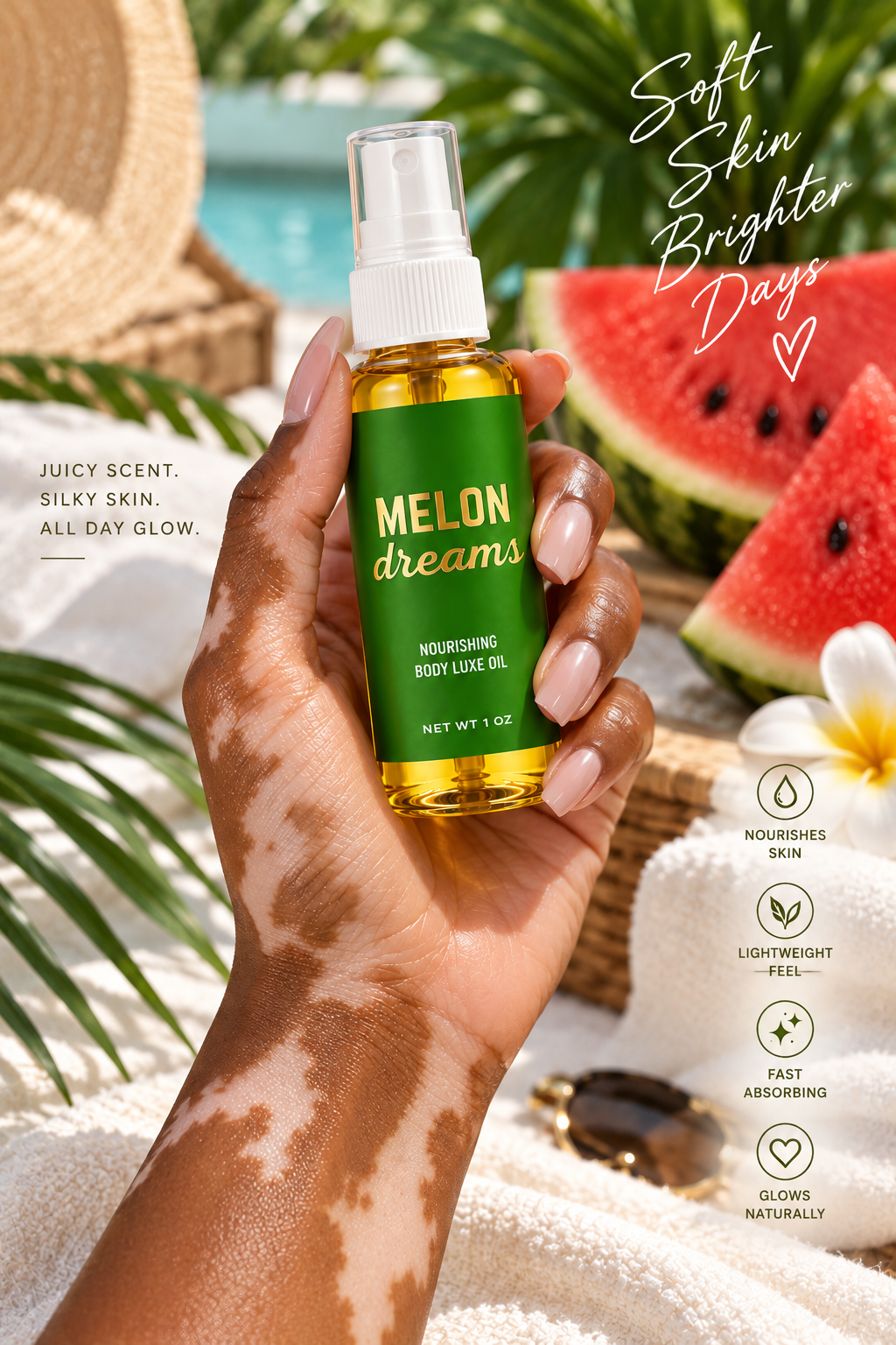 MAELUXE Travel Size Body Oil – 1 oz Moisturizing Body Oil for Glowing Skin | 5 Scents