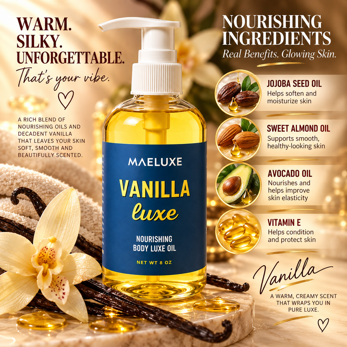 Vanilla Luxe Nourishing Body Oil