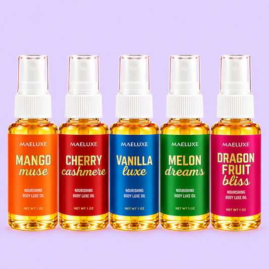 Moisturizing Body Oil for Glowing Skin | 5 Scents Travel Size Body Oils